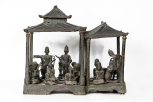 A pavilion with figures (Javanese), perhaps made as a gift for a colonial administrator, late 18th or early 19th century