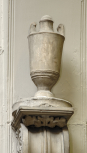 Cinerary urn in the shape of a <i>hydria</i> [a type of ancient Greek water-carrying vase] 