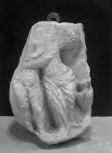 Fragment of the front of a small sarcophagus depicting Eros and Psyche