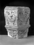 Fragmentary corner of a funerary monument (an architectural niche) 