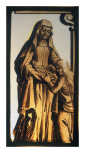 St. Anne teaching the Virgin to read, stained glass panel,  Netherlandish or early German?, 16th century