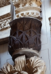 Foliate 'palm-leaf' capital of an engaged column