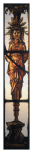 Caryatid or Term, front view, stained glass panel, Netherlandish or English?, 17th century 