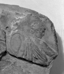 FRAGMENT:  A  WARRIOR  BETWEEN  HORSE   AND  A   YOUNG  MAN WITH A TRIPOD
