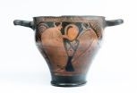 A <i>skyphos</i> (two-handled deep wine cup) of Attic (Greek) type