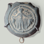 Ampulla (oil container from a lamp) from the Shrine of St Menas near Alexandria
