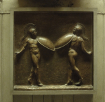 Cast of an Antique relief of two Corybantes found near Palestrina in 1788 (Vatican Museums No. 489), (as M1248)