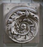 Cast of the volute of an antique capital