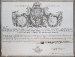 Engraved Diploma of the Academy of Fine Arts at Florence