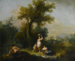 A Landscape with classical figures