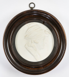 Medallion portrait of the sculptor's wife, Anne ('Nancy')  Flaxman (née Denman), pair with SC27.  