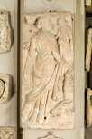 FRAGMENT OF THE FRONT RIGHT END OF A BACCHIC SARCOPHAGUS