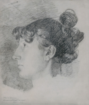 Portrait of Miss Maria Denman (fl.1808 - 1861), sister-in-law of the sculptor John Flaxman.