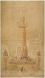 Drawing of a design by the late Mr Nash for a Waterloo Monument