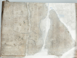 One of the 18 fragments of the cover of the sarcophagus of Seti I, acquired by Soane with the sarcophagus in 1824. 