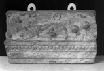 Fragment of the end of a small Roman frieze and architrave