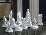 18 chess pieces designed by John Flaxman for Josiah Wedgwood