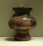 Glazed vessel, of unknown date.