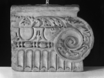 Fragment of a Roman Ionic corner (?) pilaster capital