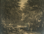 Untitled print of a landscape, after Gaspard Dughet