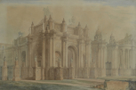 View of a design for the principal entrance to a palace