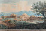 View of the design for a triumphal bridge inscribed to La Ducale Parmense Accademia delle Belle Arti