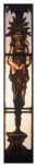 Caryatid or Term, front view, stained glass panel, Netherlandish or English?, 17th century 