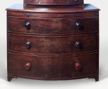 Bow-fronted chest of drawers, English, unknown maker, c.1790-1800