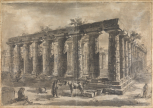 Study for Différentes vues de Pesto..., Plate II. The Basilica from the east