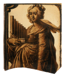 St. Cecilia, stained glass panel,  Netherlandish or German?, c.1600 