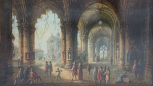 View of a cloister [interior of a cloister]