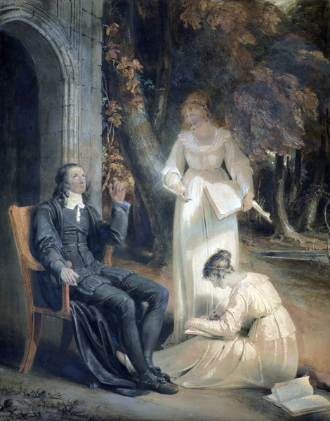 Blind Milton dictating Paradise Lost to his daughters - NYPL Digital  Collections