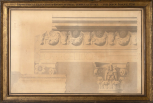 Narrow Soane frame to elevation of the entablature and capital of the order of the Temple of Vesta, Tivoli 