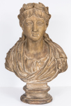 Bust of the Roman poet Virgil  (70 BC–19 BC), crowned with a laurel wreath