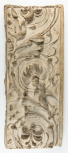 Cast of a pilaster panel with arabesque ornament: scrolling foliage springing from an acanthus(?) plant and two birds, perhaps from the Arch of the Argentarii. 